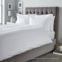 Draps de lit de bande de satin 50% coton 50% polyester / ensemble de literie de luxe / ensemble de drap de lit